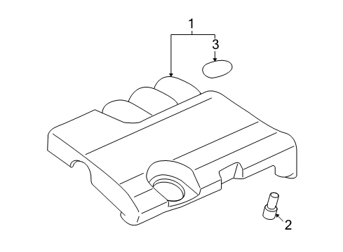 2007 Mazda CX-9 Engine Appearance Cover Diagram