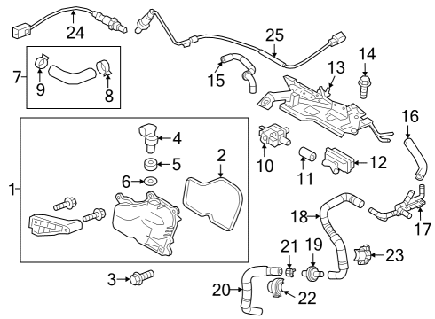 2025 Mazda CX-50 Sensor, Pressure-Front Tank Diagram for CW01-18-2B3