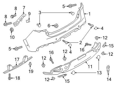 2019 Mazda 3 Bumper & Components - Rear Diagram 4