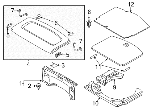 2021 Mazda CX-3 Interior Trim - Rear Body