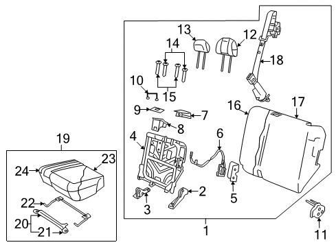 2009 Mazda Tribute Rear Seat Components