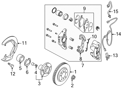 2007 Mazda 3 Front Brakes Diagram