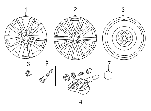 2018 Mazda 6 Wheel Covers & Trim Diagram
