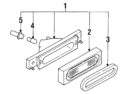1991 Mazda Miata High Mount Lamps Diagram