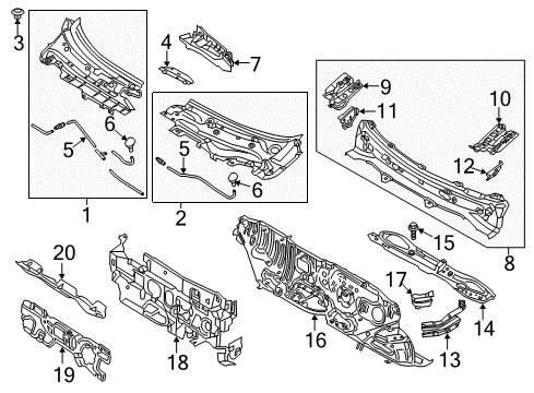 2017 Mazda CX-3 Cowl Diagram