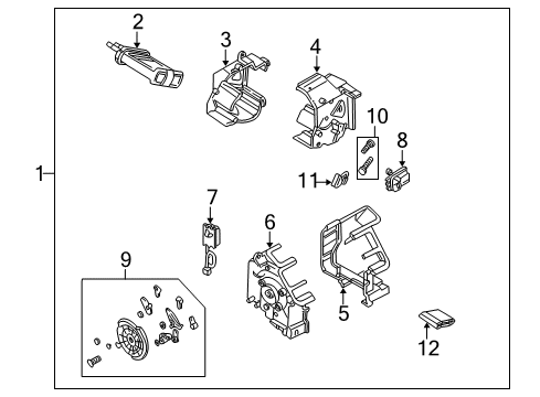 2000 Mazda Millenia Temperature Sensor Diagram for D112-61-762