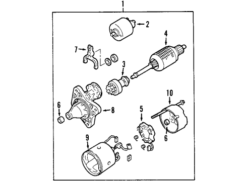 1999 Mazda Protege Starter Diagram 2