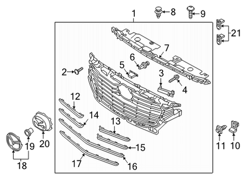 2021 Mazda CX-3 Grille & Components