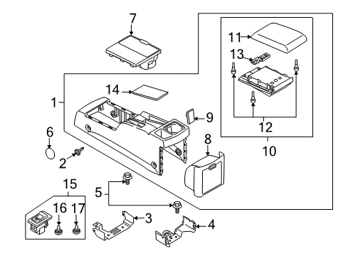 2010 Mazda 5 Rear Console Diagram 2
