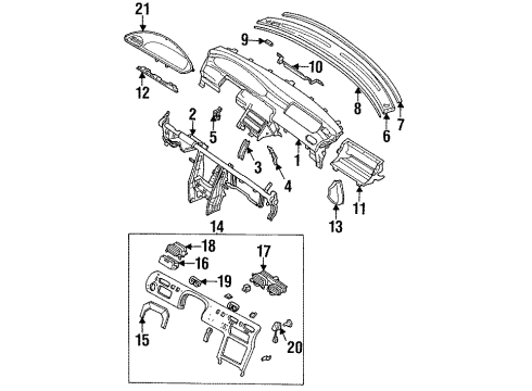 1994 Mazda 626 Instrument Panel Diagram
