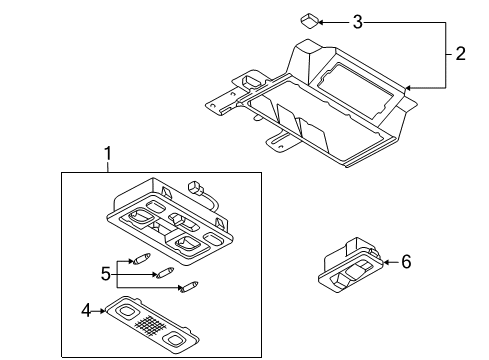 1999 Mazda Millenia Overhead Console