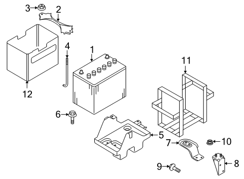 2008 Mazda CX-9 Hold Down Diagram for L206-56-031B