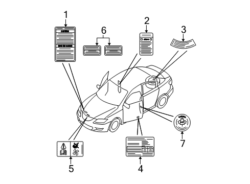 2004 Mazda 3 Information Labels