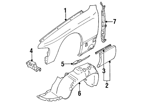 1993 Mazda 929 Fender & Components