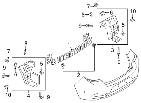 2019 Mazda 3 Bumper & Components - Rear Diagram 5