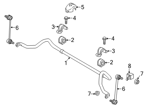 2017 Mazda CX-9 Stabilizer Bar & Components Diagram 2