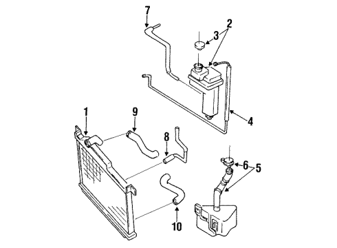 1994 Mazda RX-7 Radiator & Components Diagram