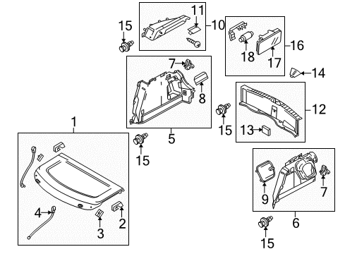 2012 Mazda 3 Interior Trim - Rear Body