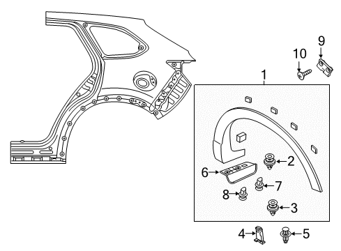 2016 Mazda CX-9 Exterior Trim - Quarter Panel