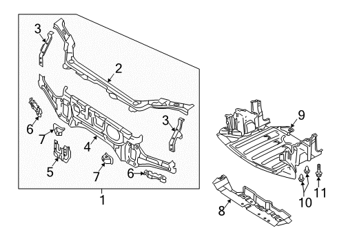2004 Mazda RX-8 Radiator Support