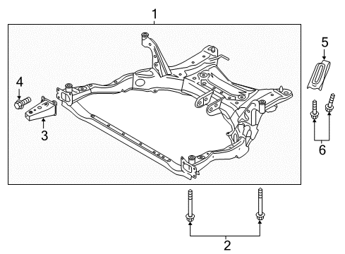 2017 Mazda CX-3 Suspension Mounting - Front Diagram