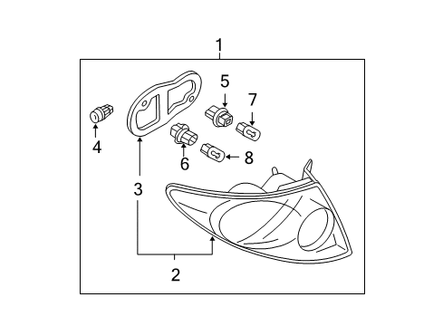 2006 Mazda 6 Combination Lamps Diagram