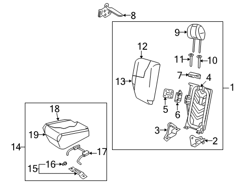 2011 Mazda Tribute Rear Seat Components