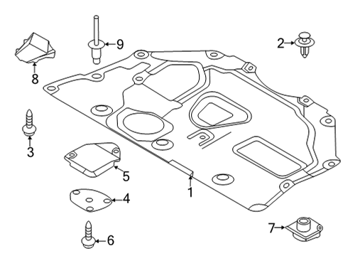 2024 Mazda CX-30 Splash Shields Diagram 2