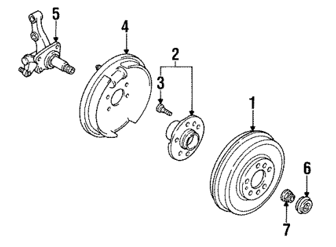 1993 Mazda 626 Rear Brakes Diagram
