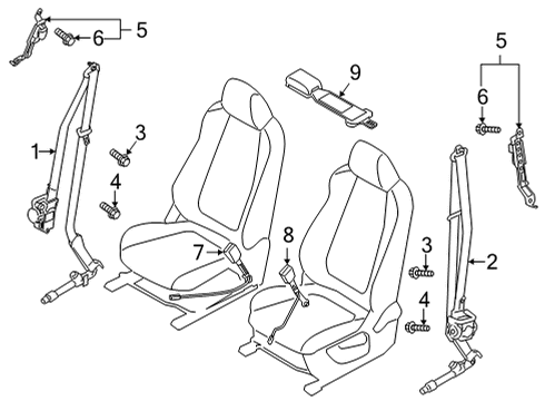 2024 Mazda CX-30 Front Seat Belts