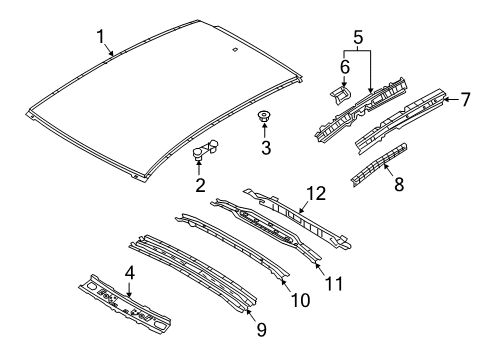 2021 Mazda CX-3 Roof & Components Diagram 2
