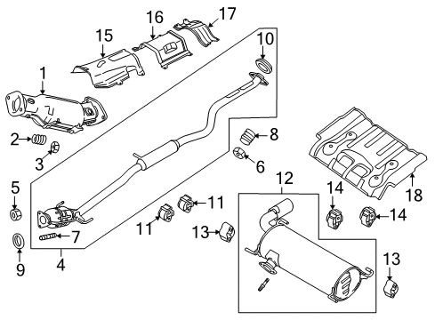 2010 Mazda CX-7 Exhaust System Diagram 2