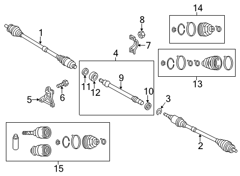 2012 Mazda 3 Axle Assembly Diagram for GDA3-25-60X