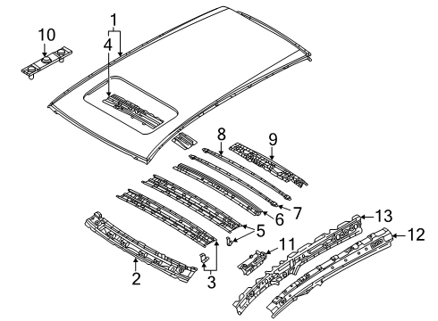 2024 Mazda CX-90 Roof & Components Diagram 3