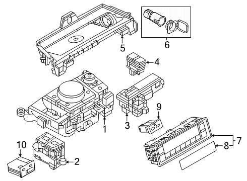 2025 Mazda CX-70 Front Console Diagram 2