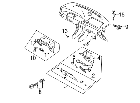 2000 Mazda Millenia Glove Box Diagram