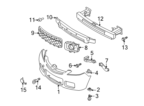 2006 Mazda 5 Bumper & Components - Front Diagram
