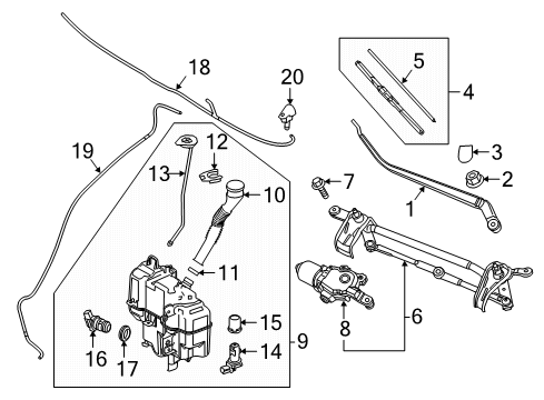 2025 Mazda 3 Wiper & Washer Components Diagram 3