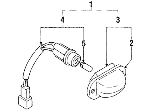 1992 Mazda 626 License Lamps Diagram
