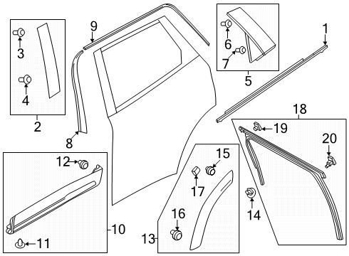 2024 Mazda CX-90 Exterior Trim - Rear Door