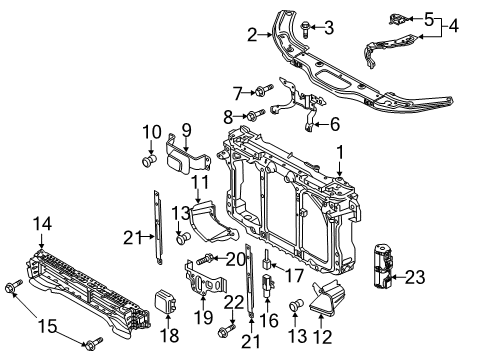 2016 Mazda 6 Radiator Support Diagram