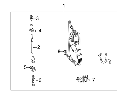 1997 Mazda Millenia Antenna & Radio