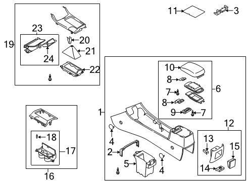 2007 Mazda 6 Center Console