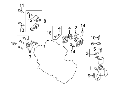 2011 Mazda 6 Water Pump Bolt Diagram for 9XF0-00-147L