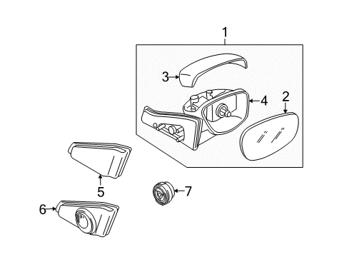 2006 Mazda 5 Outside Mirrors Diagram