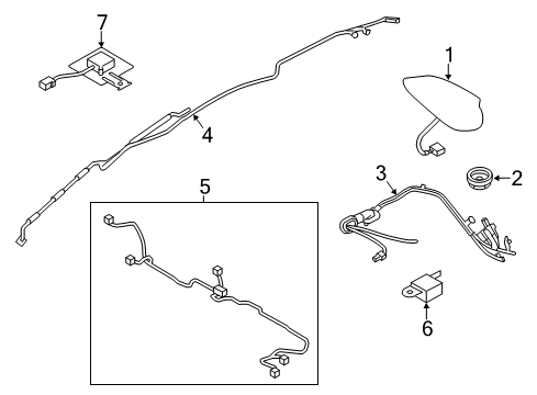 2023 Mazda CX-5 Antenna & Radio Diagram