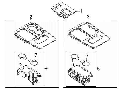 2024 Mazda CX-90 Front Console Diagram 4