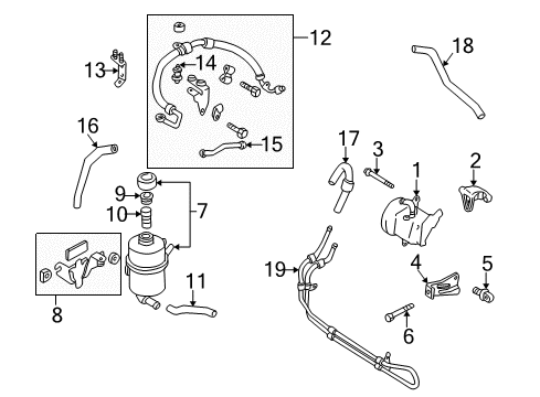 1999 Mazda Protege P/S Pump & Hoses Diagram 3