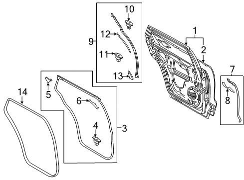 2021 Mazda CX-9 Door & Components Diagram