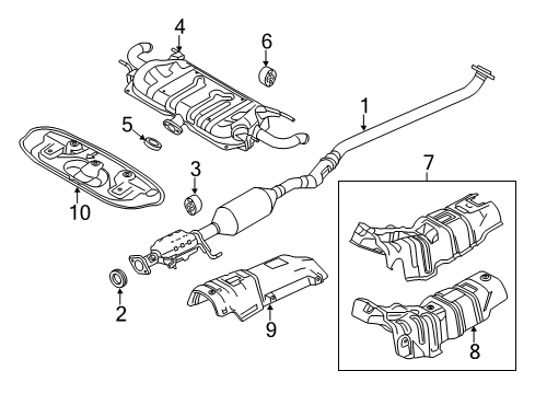 2018 Mazda 3 Exhaust Components Diagram